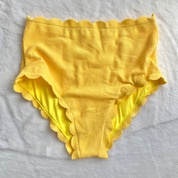 NWT High Waisted Yellow Bikini Bottoms Size Small - Picture 4 of 10